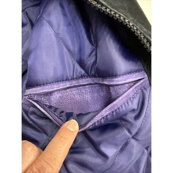 VTG EUC Minnesota Vikings NFL Suede Leather Jacket Large #1 - Picture 14 of 16